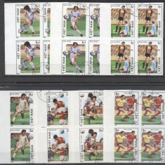 Vietnam 1986 Sport, Soccer, Football, 4 imperf. set in block, used T.384