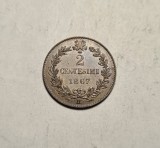 Italia 2 Centesimi 1867 M Superba Piesa de Colectie, Europa
