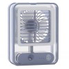 Ventilator Portabil USB cu Umidificator, 3 Viteze, Mini Aer Conditionat, Rezervor Apa, Lumina Noapte, Racire Evaporativa, Silentios