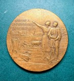 Placheta jubiliara Uniunea camerelor de agricultura expozitia 1927