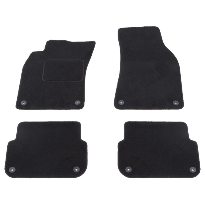 Set covorase auto mocheta Velor AUDI A6 (C6), 05.2004-03.2011, negru,