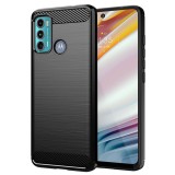 Husa Motorola Moto G60 Techsuit Carbon Silicone, negru