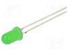 Dioda LED, 5mm, verde, 500...750mcd, 1mA, 2,8...3,4V, OPTOSUPPLY - OSG58A5B64A-1MA