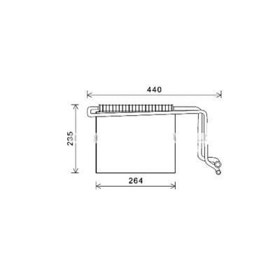 Evaporator aer conditionat Mercedes Vito/Viano (W639) 2003-2014, 235x265x65mm, RapidAuto 5040P8-1 foto