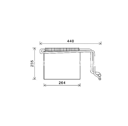 Evaporator aer conditionat Mercedes Vito/Viano (W639) 2003-2014, 235x265x65mm, RapidAuto 5040P8-1