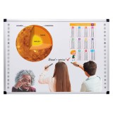 Tabla interactiva de 85&amp;#8243;, VISUAL Genius, cu tehnologie tactila IR, 20 puncte de atingere