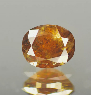 Diamant fancy oval , cognac, 0.47ct foto