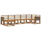 vidaXL Set de canapele de exterior 7 pcs natural Lemn Solid de Acacia 3385385