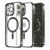 Husa pentru iPhone 16 Pro Max - Techsuit Luxury Glitter MagSafe - Black