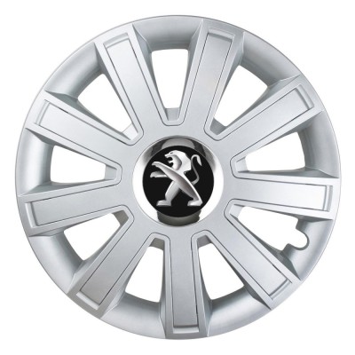 Set 4 Capace Roti, potrivite jantelor de R15, pentru Peugeot, model flash cromat foto
