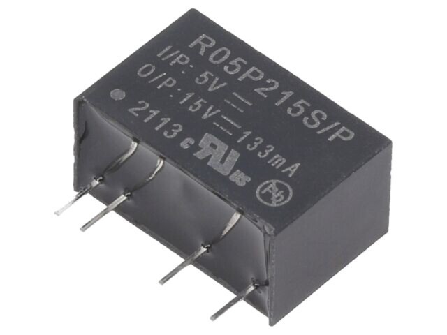 Convertor DC/DC 2W 4,5-5,5V la 15V 0,133A RECOM