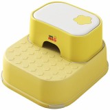 Scaunel Inaltator pentru Copii 2 in 1 cu Doua Trepte Linomag&reg;, Multifunctional, pentru WC, Baie si Bucatarie, Galben / Alb