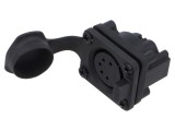 Conector XLR 5 pini AMPHENOL AXS5FP1 IP65 soclu mamă drept 7,5A 133V