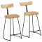 vidaXL Scaune de bar 2 buc 49x43x88 cm lemn masiv de mango 4013522