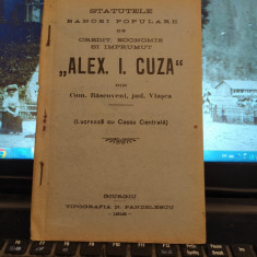 Statutele Băncei Alex. I. Cuza din com. Bâscoveni jud. Vlașca, Giurgiu 1912, 201