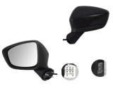 Oglinda exterioara Mazda Cx-5 (Ke), 03.2012-2014, partea Stanga, culoare sticla crom, sticla asferica, cu carcasa grunduita, cu incalzire , ajustare