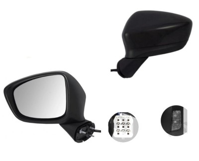 Oglinda exterioara Mazda Cx-5 (Ke), 03.2012-2014, partea Stanga, culoare sticla crom, sticla asferica, cu carcasa grunduita, cu incalzire , ajustare foto