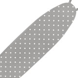 Husa pentru masa de calcat, material bumbac, gri cu buline, 142x52 cm, Oem