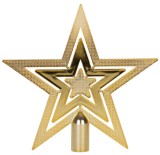 Stea aurie pentru varf de brad MagicHome, 20 cm, din plastic