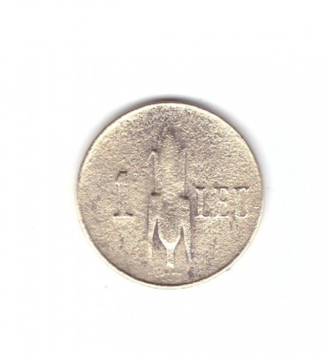 Moneda 1 leu 1938, stare precara, curata foto