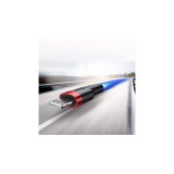Baseus Lightning Cafule Cablu de date și &icirc;ncărcare pentru iPhone 2.4A 0.5m roșu negru (CALKLF-A19)
