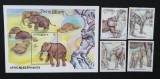 SOMALIA-2000-ELEFANTI-Serie 4 V.+1 Coala Mica**SOM 090