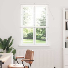 vidaXL Jaluzea pentru Fereastră cu perdele Altele Manual Alb 85 x 175 cm Aluminiu
