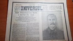 ziarul universul 9 martie 1953-moartea lui stalin foto