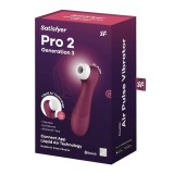 Vibrator cu unde de presiune Satisfyer Pro 2 Generation 3 Wine compatibil cu