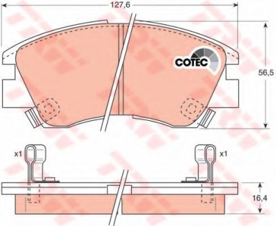 Set placute frana,frana disc MITSUBISHI PAJERO II (V3_W, V2_W, V4_W) (1990 - 1999) TRW GDB729 foto