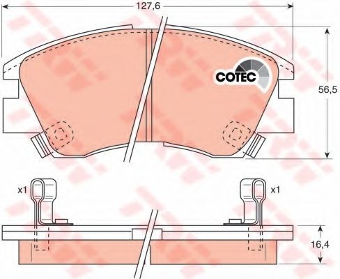 Set placute frana,frana disc MITSUBISHI PAJERO II (V3_W, V2_W, V4_W) (1990 - 1999) TRW GDB729