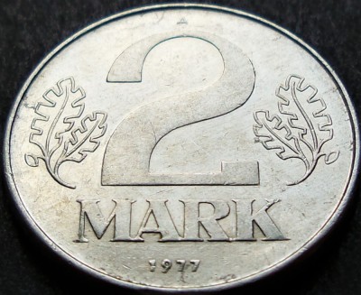 Moneda 2 MARK / MARCI - RD GERMANA / GERMANIA DEMOCRATA, anul 1977 *cod 964 A foto