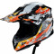 Casca moto / ATV integrala HECHT 53915, design mozaic, portocaliu, marimea M