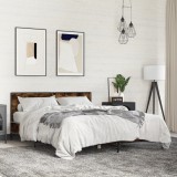 VidaXL Cadru de pat, stejar fumuriu 160x200 cm lemn prelucrat și metal 3280009