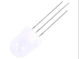 LED 10mm rosu-verde 50grd alb difuz cc