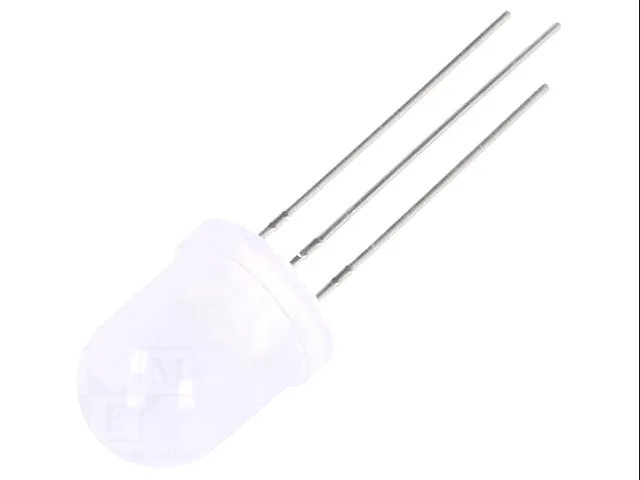 LED 10mm rosu-verde 50grd alb difuz cc
