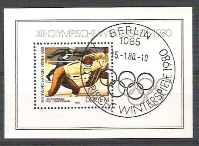 Germany DDR 1980 Sport, perf. sheet, used H.017 foto