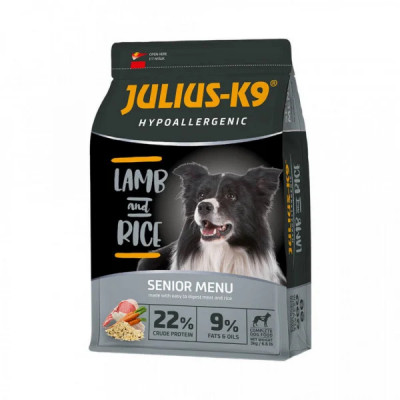 Julius K9 Senior - Hrana uscata super-premium, hipoalergenica - Miel si Orez - 3kg foto