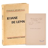 Tudor Arghezi, Icoane de lemn + articole și broșuri, 1930, cu dedicație pentru Șerban Cioculescu