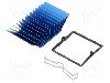 Radiator extrudat, aluminiu, 40mm x 40mm, albastra, Advanced Thermal Solutions - ATS-X50400P-C1-R0