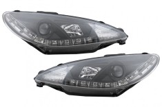 Faruri LED DRL Peugeot 207 (05.2006-06.2012) Negru Performance AutoTuning