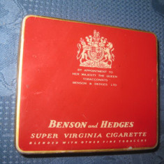 7907-Cutie Tigarete Benson& Hedges Virginia Mafi Stores London England.