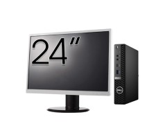 Pachet Calculator Second Hand DELL OptiPlex 7080 Mini PC, Intel Core i5-10500T 2.30 - 3.80GHz, 8GB DDR4, 256GB SSD + Monitor 24&amp;quot; NewTechnology Me