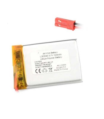 Acumulator Lithium Poliymer 12207 320mAh 1S 3.7V conector JST-BEC 40x30x3mm AKYGA Battery foto