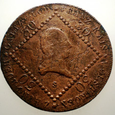 C.289 AUSTRIA FRANZ I 30 KREUZER 1807 S