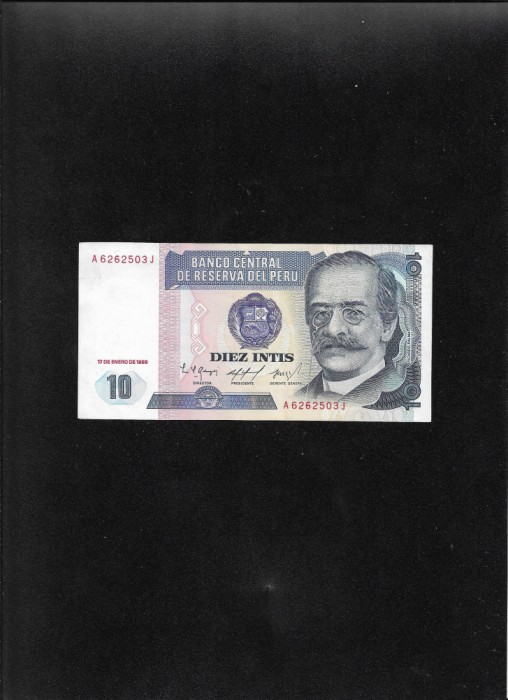 Peru 10 intis 1986 seria6262503 aunc