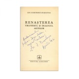 Zoe Dumitrescu-Bușulenga, Renașterea, umanismul și dialogul artelor, 1971, cu dedicație pentru Iorgu Iordan