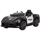 Cumpara ieftin Masinuta Electrica Chipolino Police Black Copii 3+ Ani 6V 4AH Viteza 3-5 km/h 2 Motoare 25W Lumini Sunete MP3 USB Telecomanda