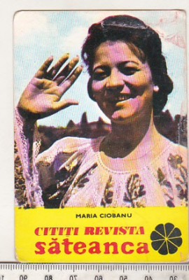 bnk cld Calendar de buzunar Sateanca 1973 - Maria Ciobanu foto
