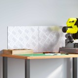 vidaXL Plăci cu tablouri 2 pcs Argintiu 40 x 30 cm Aluminiu 4104287